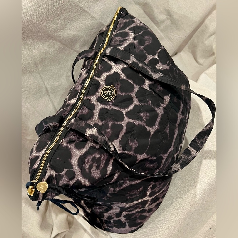 Moncler THERESE New With Tags Leopard Animal Print Purse Tote Shoulder Bag